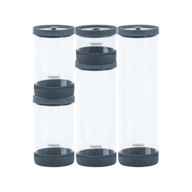 Imagem de Jogo de Potes Herméticos Tramontina Vidro Purezza 5 Pç, 400ml, 1L, 1,5