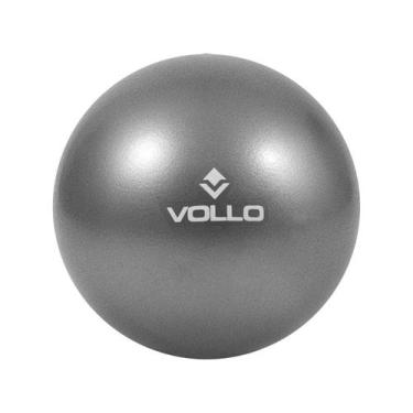 Imagem de Overball Mini Bola de Exercícios Vollo VP1082 25cm Cinza Funcional Pil