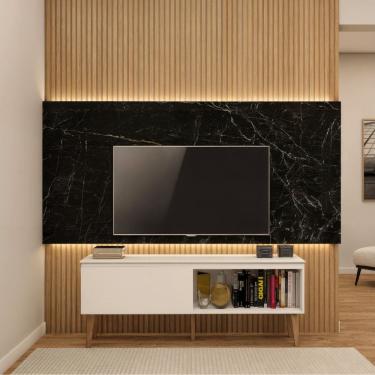 Imagem de Rack para Tv Ate 55 Polegadas Retro com 1 Porta Branco