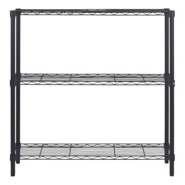 Imagem de Estante Aco 3 Prateleiras Preta 90x90x35cm Ate 150kg Prateado