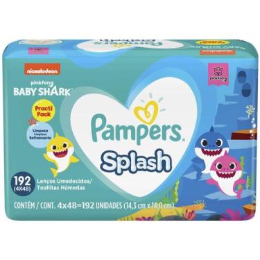 Imagem de Lenços Umedecidos Pampers Splashers Baby Shark 192 Unidades