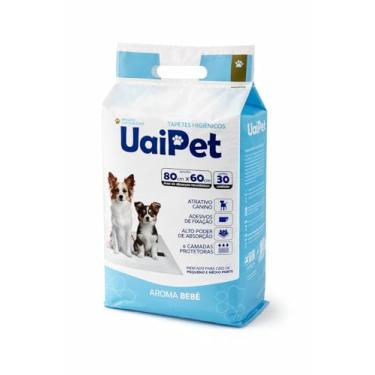 Imagem de TAPETE HIGIÊNICO UAIPET PREMIUM 80cmx60cm C/30 - AROMA BEBÊ