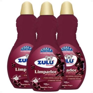 Imagem de Kit Coala Zulu Perfumes: 3 Limpadores Perfumados Orquídea Negra 500ml