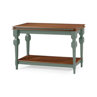 Imagem de Aparador para Sala e Divisor de Ambiente com 1 Prateleira 2004 Manchester Linz Móveis - Verde Musgo/Imbuia