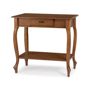 Imagem de Aparador para Sala em Madeira Maciça Pés Luis XV com Gaveta e Prateleira 1010P Linz Móveis - Imbuia Glazer