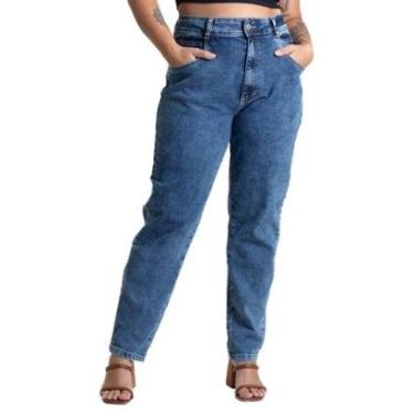 Imagem de Calça Jeans Sawary Plus Size Mom - 282476 - Azul 46-Feminino