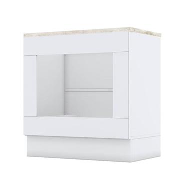 Imagem de Balcão Forno de Embutir Nova York Branco com Tampo para Cooktop Calcare – Henn