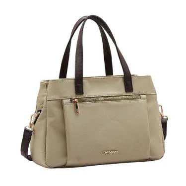 Imagem de Bolsa Feminina Chenson Pequena Microfibra Mão E Transversal, Bege cg85