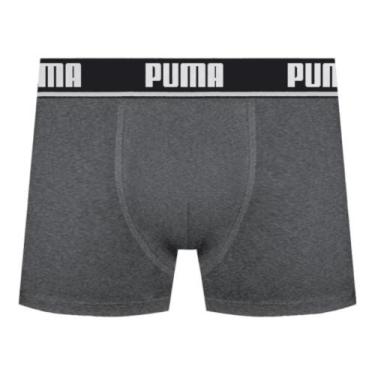 Imagem de Cueca Puma Boxer Cotton Adulto Elástco 35MM, Preto mescla, G