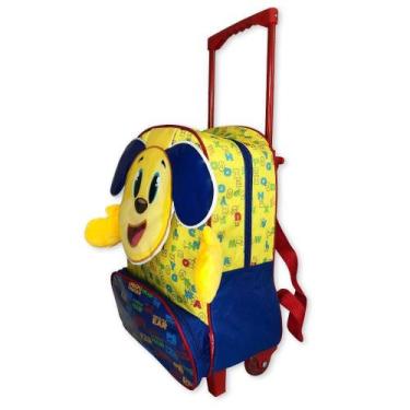 Imagem de Mochila Infantil Escolar Cachorro Rodinha Amarela - ROCIE
