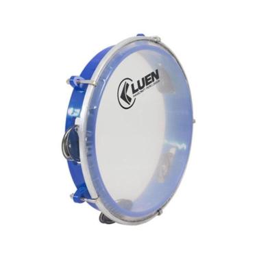 Imagem de Pandeiro 08" Pele Cristal Junior Azul Luen