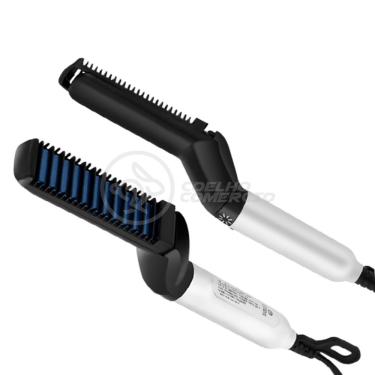 Imagem de Prancha Alisadora e Escova Modeladora Fb161 Formato Pente Masculino 10W For Beaut Bivolt
