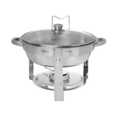 Imagem de Rechaud Inox Hauskraft Redondo 7 Peças