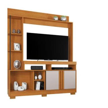 Imagem de Estante Marbella 187cm Painel para TV até 49" com Porta Ripada e Nicho