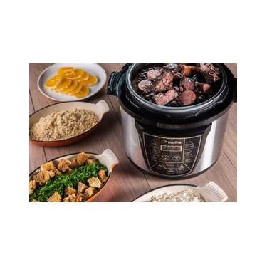 Imagem de Panela de pressão elétrica multifuncional 4L - Mollie -  -  Inox + Livro de Receitas