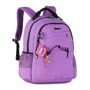 Imagem de Bolsa Escolar Luluca Mochila Feminina Casual Moderna, Lilás