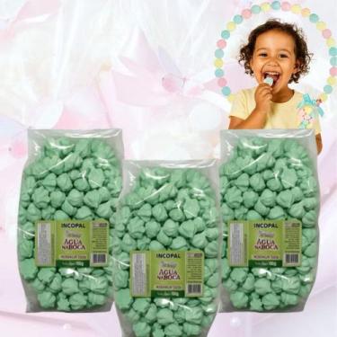 Imagem de 600 Mini Suspiro Incopal p/ lembrancinha - Kit 3x140g, 03 VERDE