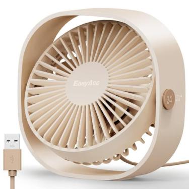 Imagem de Ventilador de mesa EasyAcc USB Small Slumber Pod 360 giratório de 3 ve