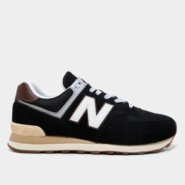 Imagem de Tênis New Balance 574 V2, Preto, Marrom, 36