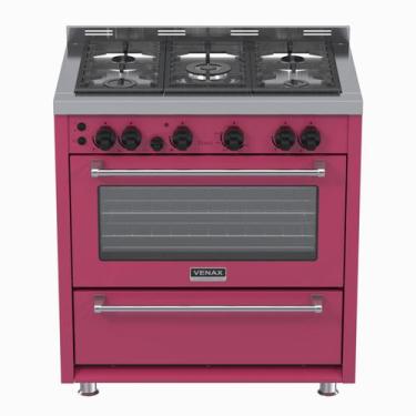 Imagem de Fogao a Gas 5 Bocas Venax Temis Pink, 220V