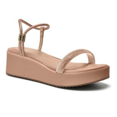 Imagem de Sandalia via marte plataforma ref 167-001 feminino, 38, Rose gold