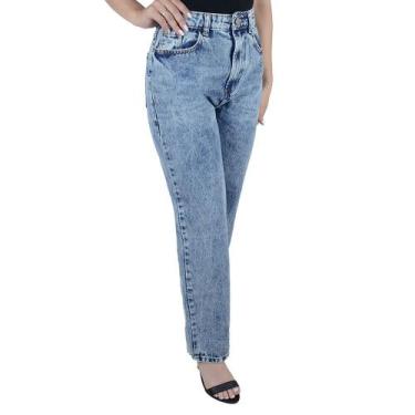 Imagem de Calça Feminina Hering Jeans Reta Azul - H9KK1BSN, 42, Azul