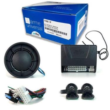 Imagem de Kit Alarme Automotivo FKS FK 902 Plus Universal Completo Com Dois Cont