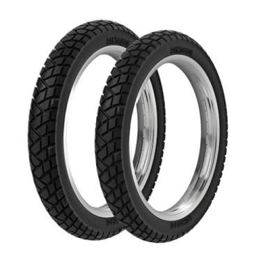 Imagem de Par Pneu Moto Rinaldi BS32 2.75-18 + 90/90-18 Fan Titan 150