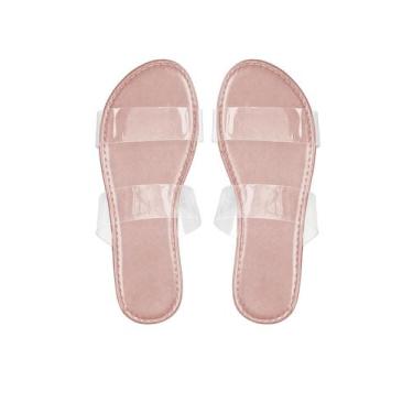 Imagem de Sandálias GORGLITTER 2026 femininas transparentes planas marrons taman
