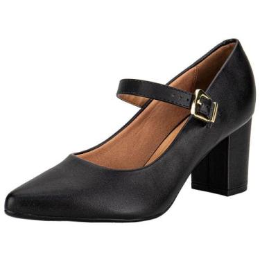 Imagem de Sapato feminino salto grosso vizzano 1290532, Preto, 36