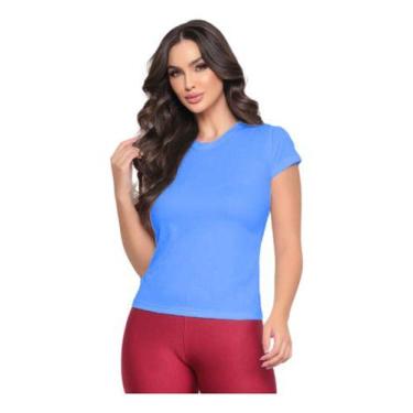 Imagem de Camiseta Feminina Academia Dry Fit Tecido Leve Premium - Fafenix, Azul