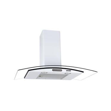 Imagem de Coifa de Parede Fogatti Vidro Curvo Slim 90cm Vidro Temperado com Led Branco 110V