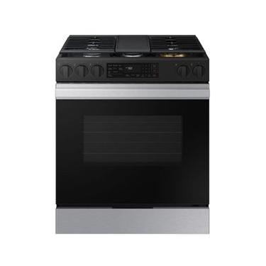 Imagem de Fogão de Piso 5 Queimadores a Gás Samsung Série 3 Wi-Fi Forno 170L Preto Inox 110V