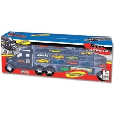 Imagem de Caminhão Cegonha Super Carreta 7302 Braskit com Carrinhos