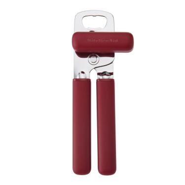 Imagem de Abridor de Lata Coreline Abertura Fácil Aço Inox Design Funcional para Cozinha Vermelho Kitchenaid