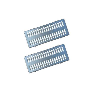 Imagem de Kit Ralo Grelha e Caixilho Linear GEZ003X2OM Escoamento Eficiente Aço Galvanizado Inox Ouro Minas 20X50CM
