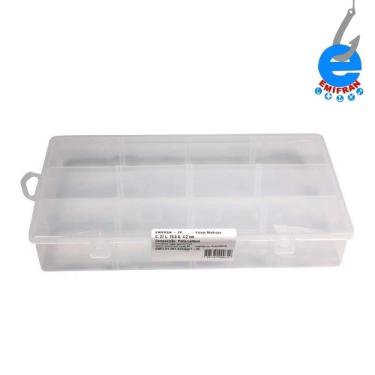 Imagem de Estojo Multiuso Médio EP-045 com 15 Divisórias Reguláveis Plástico Organizador para Canetas e Ferramentas Preto Emifran