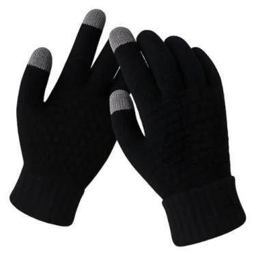 Imagem de Luvas de Frio Térmica Inverno Touch Screen Celular Preto - Dexin