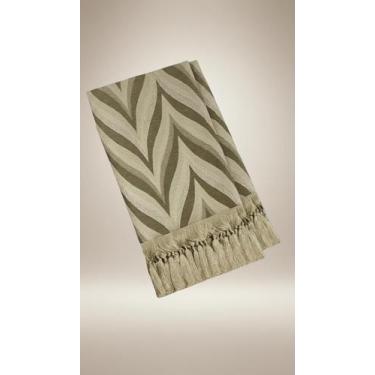 Imagem de Manta Xale Jacquard Medalhão 1,40x1,80 Bege Marrom - Congratulations S