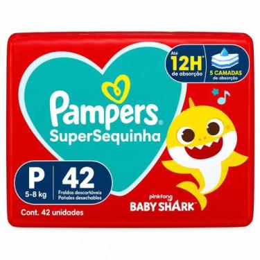 Imagem de Fralda Pampers Supersequinha Tam. P 42 Unid. + Envio Rápido