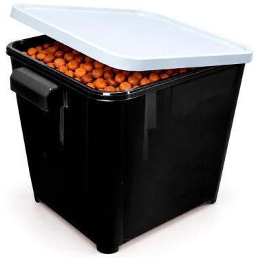 Imagem de Container Porta Ração 6 Kg Com Pá Dosadora Guarda Rações Caixa Organiz
