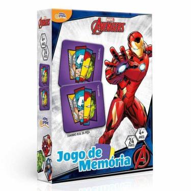 Imagem de Jogo da Memória Infantil - Marvel - Avengers - 48 peças - Toyster