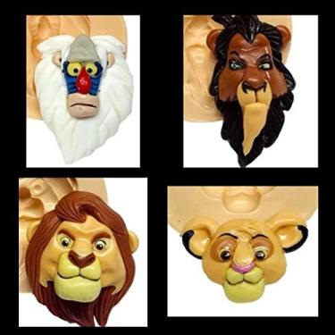 Imagem de Confeitaria dos moldes, F382 MOLDE DE SILICONE KIT LEÕES COM 4 MOLDES BISCUIT