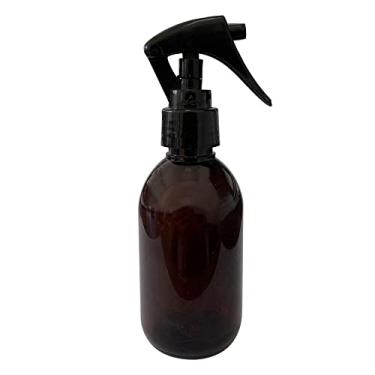 Imagem de Frasco Plástico 150ml Com Borrifador Mini Gatilho (10 Peças) Cor:Âmbar C/Preto