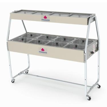 Imagem de Carro Buffet Duplo 12 Cubas 8 Quentes 4 Frias Progas GN 220v