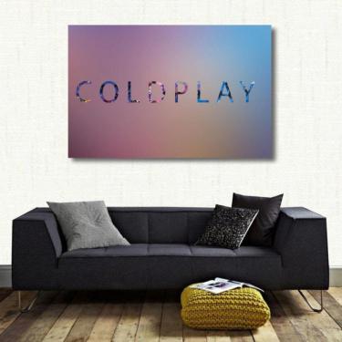 Imagem de Quadro decorativo Coldplay Banda Música com Tela de Tecido