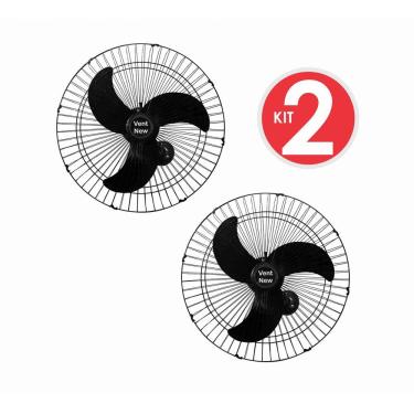 Imagem de Kit 2 Ventiladores Parede Oscilante 60 Cm