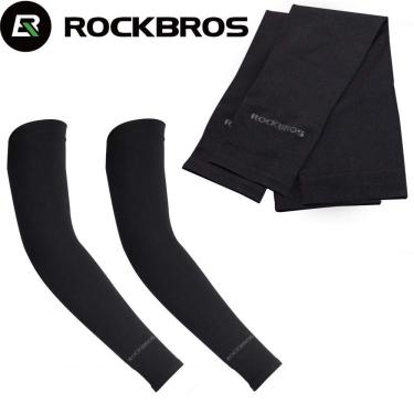 Imagem de Manguito Esportes Ciclismo Motoqueiro Preto Unissex Proteção UV RockBros