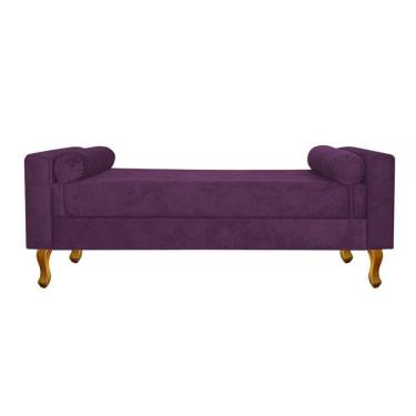 Imagem de Recamier Baú Félix King Size 195cm Suede Roxo