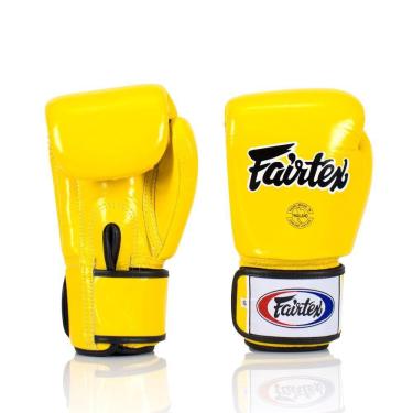 Imagem de Luva de Boxe e Muay Thai Couro Fairtex Amarelo 10 Oz